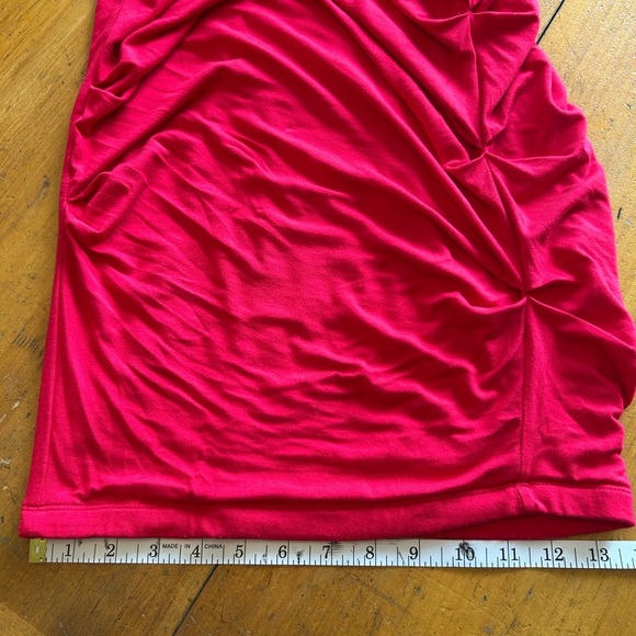 Bebe Elegant Red Off-Shoulder Dress - Picture 15 of 16